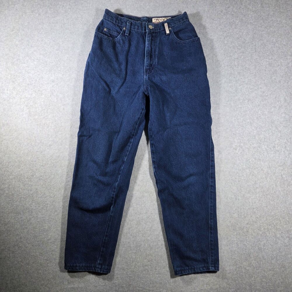 Vintage 80s Sasson Jeans Womens 7/8 100% Cotton High Waisted Dark Wash Mom